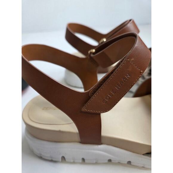 Cole Haan Zerogrand Platform Sandals Womens 9.5 Leather Soho Snake Crisscross - Picture 4 of 7